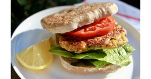 Chickpea Fritter Burger on a Sourdough English Muffin Recipe