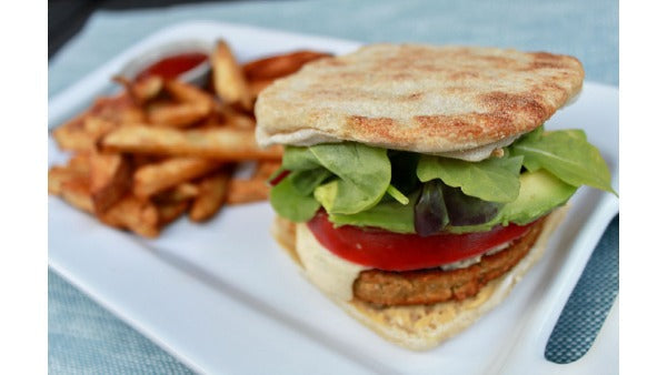 Falafel Burger on a Sourdough English Muffin Recipe