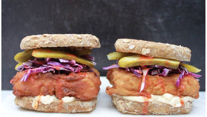 Fried Tofu Sandwich Recipe Superiority Burger on an English Muffin